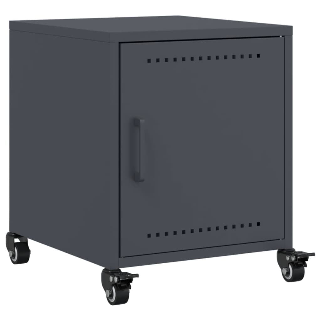 Bedside Cabinets 2 pcs Anthracite 36x39x43.5 cm Steel