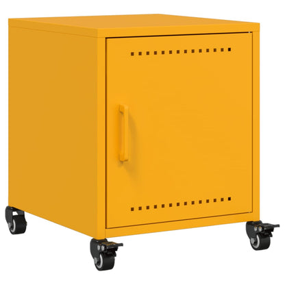 Bedside Cabinet Mustard Yellow 36x39x43.5 cm Steel