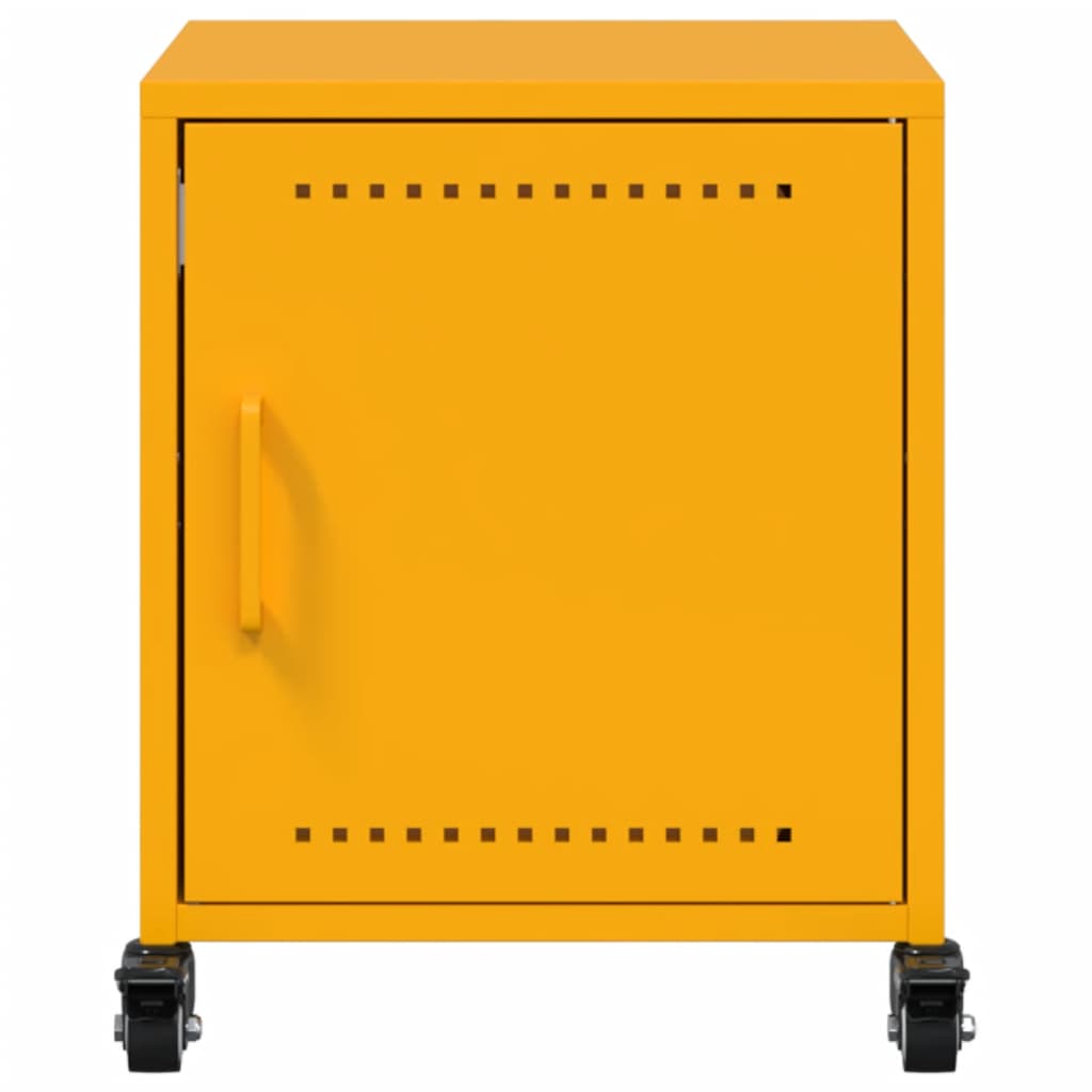 Bedside Cabinet Mustard Yellow 36x39x43.5 cm Steel