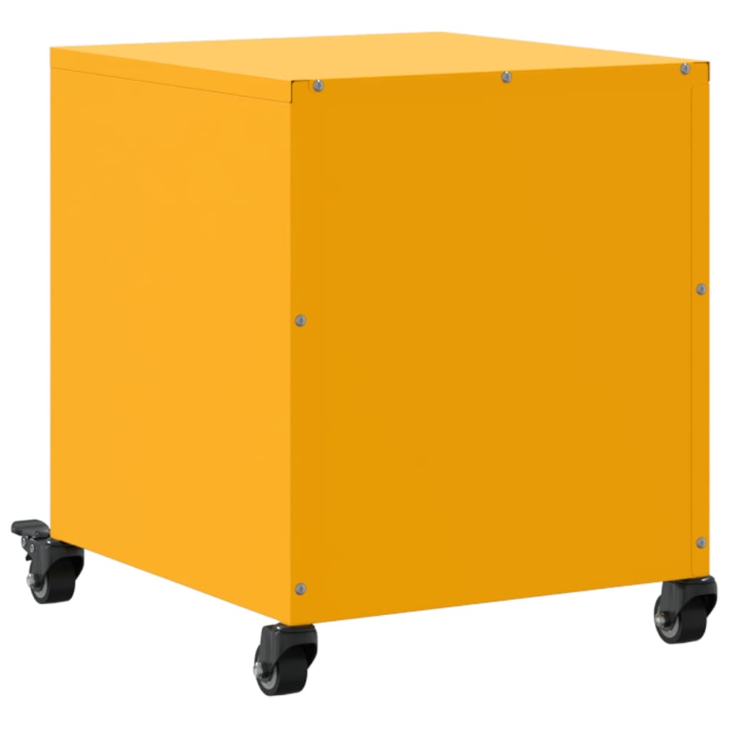 Bedside Cabinet Mustard Yellow 36x39x43.5 cm Steel