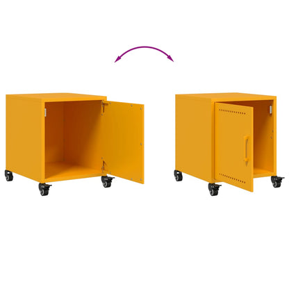 Bedside Cabinet Mustard Yellow 36x39x43.5 cm Steel