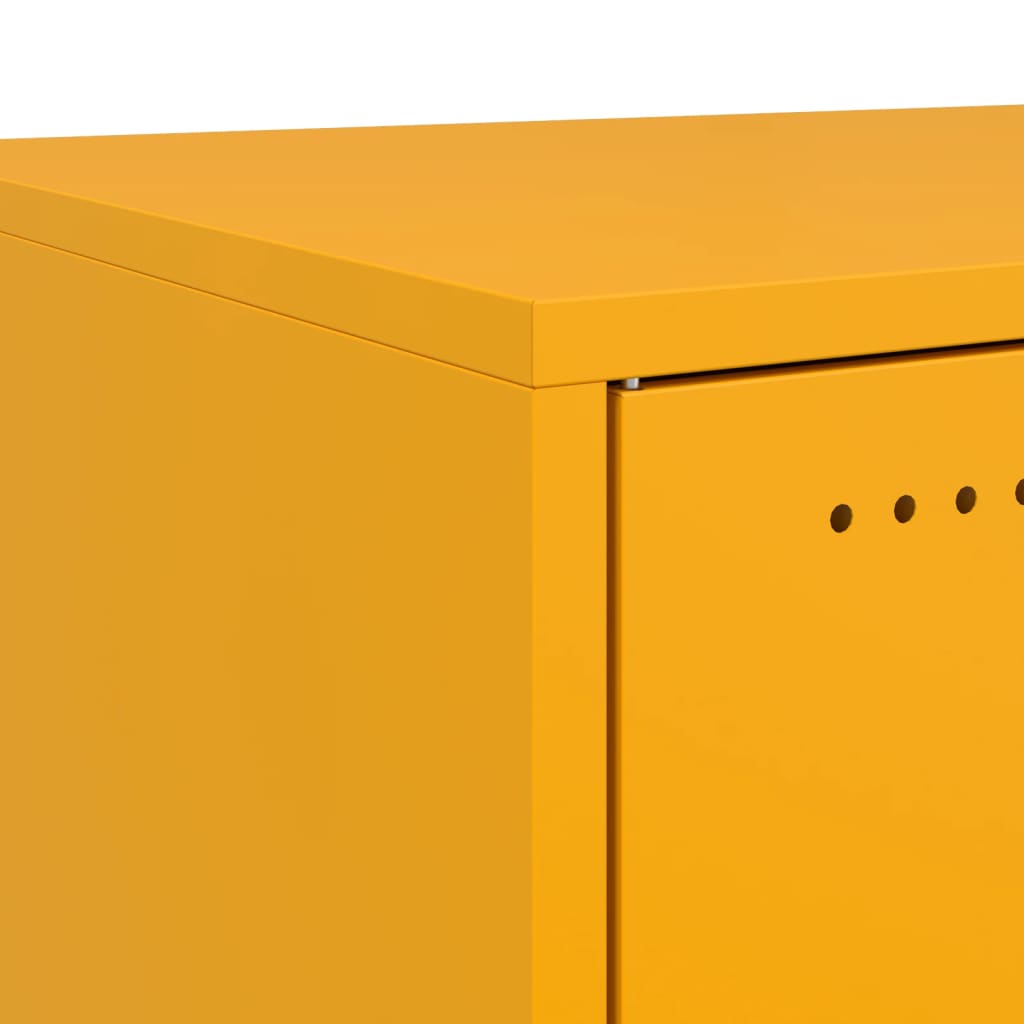 Bedside Cabinet Mustard Yellow 36x39x43.5 cm Steel