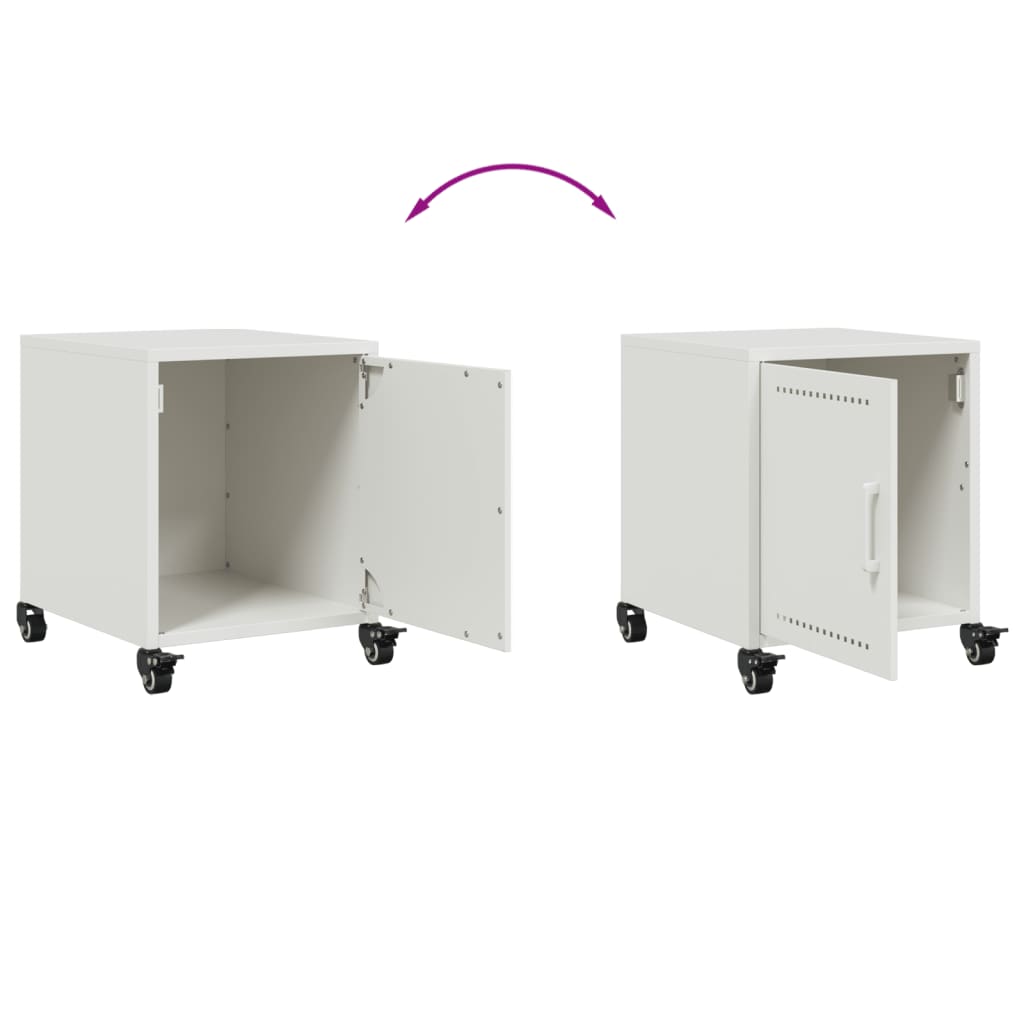 Bedside Cabinets 2 pcs White 36x39x43.5 cm Steel