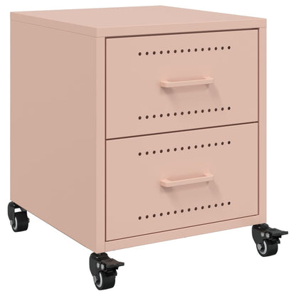 Bedside Cabinet Pink 36x39x43.5 cm Steel