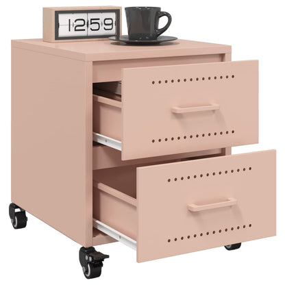 Bedside Cabinet Pink 36x39x43.5 cm Steel