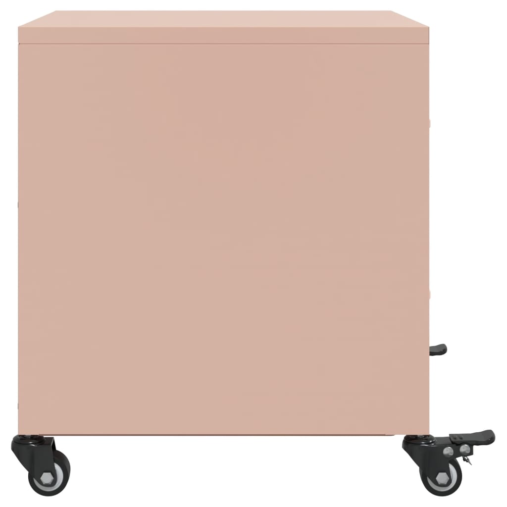 Bedside Cabinet Pink 36x39x43.5 cm Steel