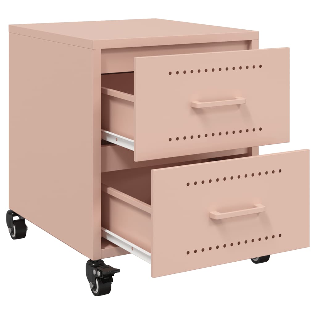 Bedside Cabinet Pink 36x39x43.5 cm Steel