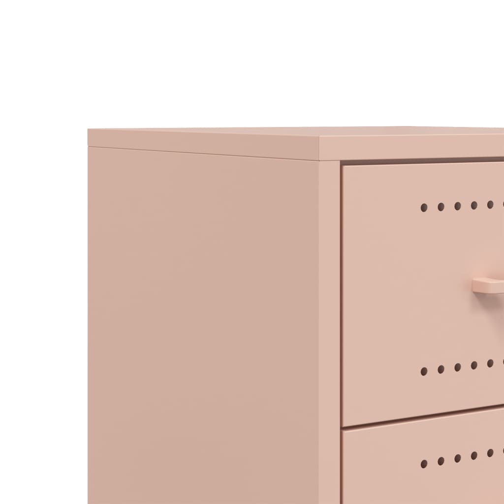 Bedside Cabinet Pink 36x39x43.5 cm Steel