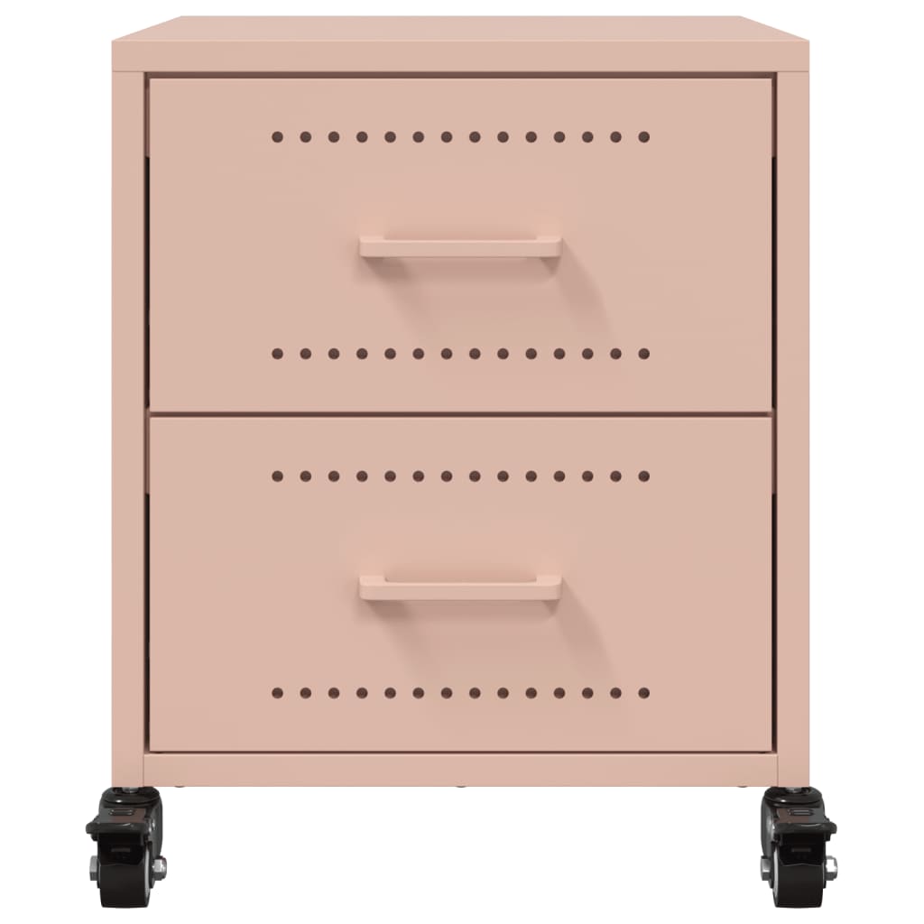 Bedside Cabinets 2 pcs Pink 36x39x43.5 cm Steel