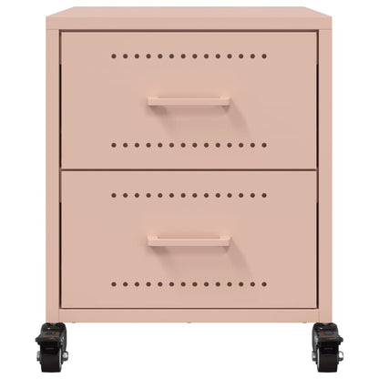 Bedside Cabinets 2 pcs Pink 36x39x43.5 cm Steel