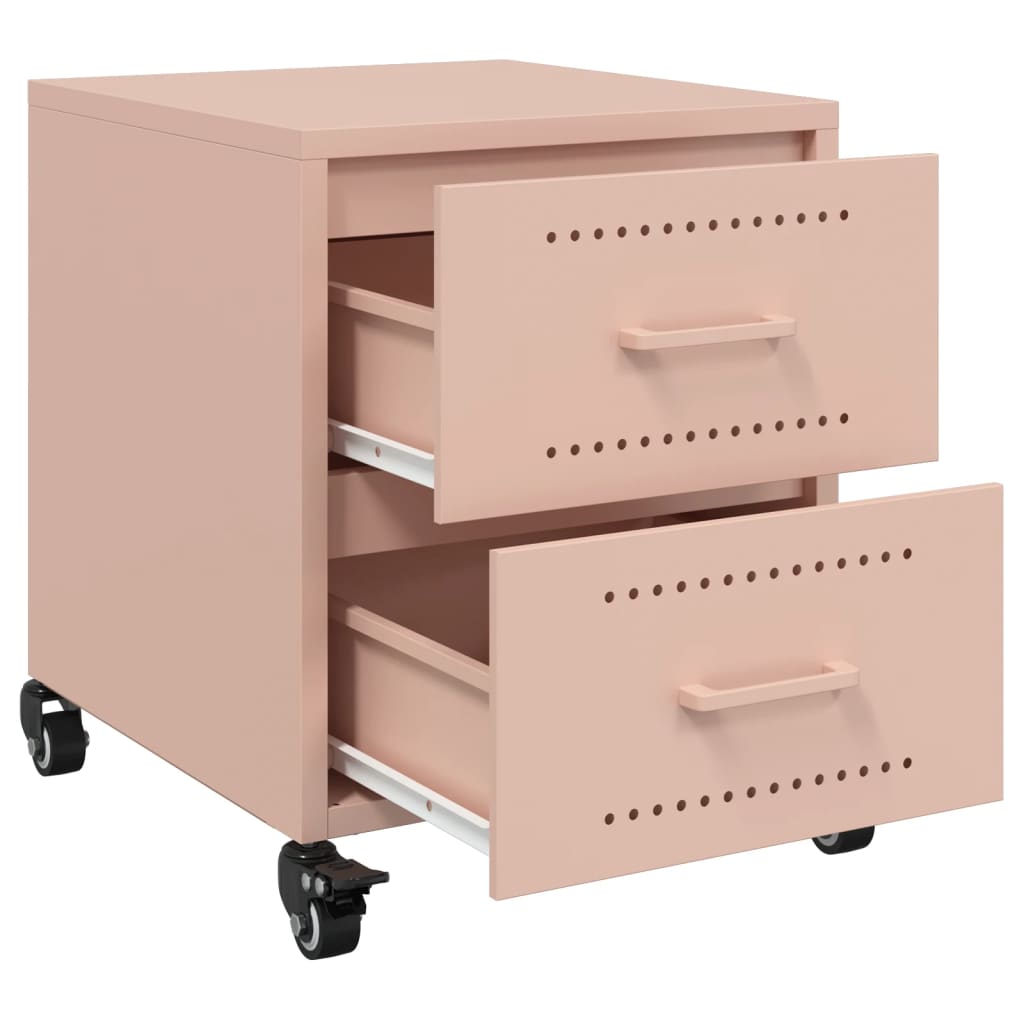 Bedside Cabinets 2 pcs Pink 36x39x43.5 cm Steel