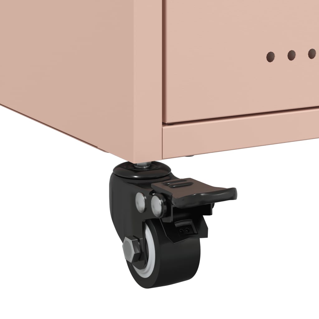 Bedside Cabinets 2 pcs Pink 36x39x43.5 cm Steel