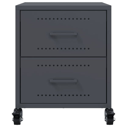 Bedside Cabinets 2 pcs Anthracite 36x39x43.5 cm Steel