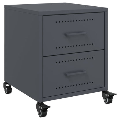 Bedside Cabinets 2 pcs Anthracite 36x39x43.5 cm Steel