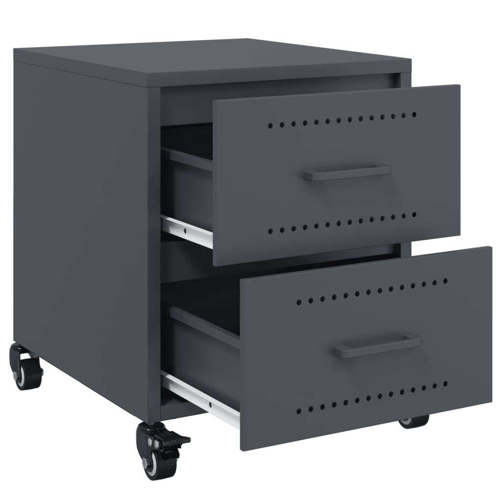 Bedside Cabinets 2 pcs Anthracite 36x39x43.5 cm Steel