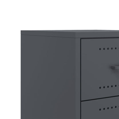 Bedside Cabinets 2 pcs Anthracite 36x39x43.5 cm Steel