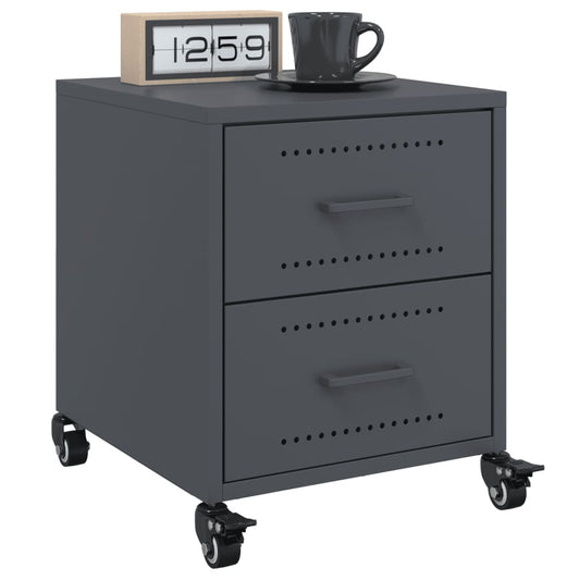 Bedside Cabinets 2 pcs Anthracite 36x39x43.5 cm Steel