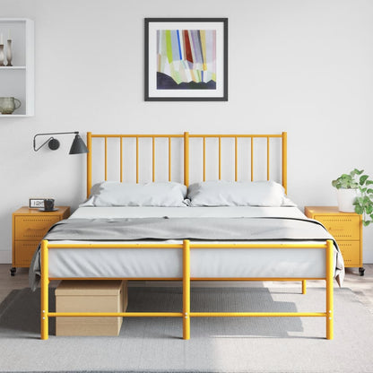 Bedside Cabinets 2 pcs Mustard Yellow 36x39x43.5 cm Steel