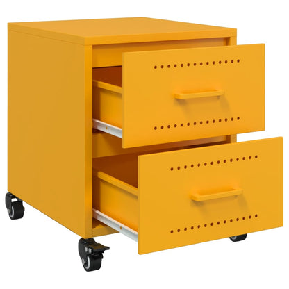 Bedside Cabinets 2 pcs Mustard Yellow 36x39x43.5 cm Steel