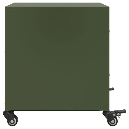 Bedside Cabinet Olive Green 36x39x43.5 cm Steel