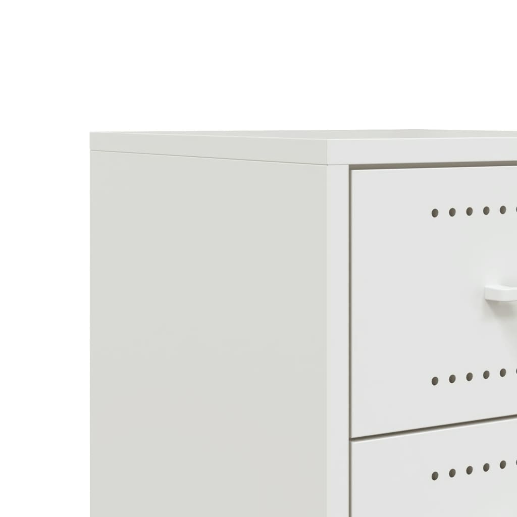 Bedside Cabinets 2 pcs White 36x39x43.5 cm Steel