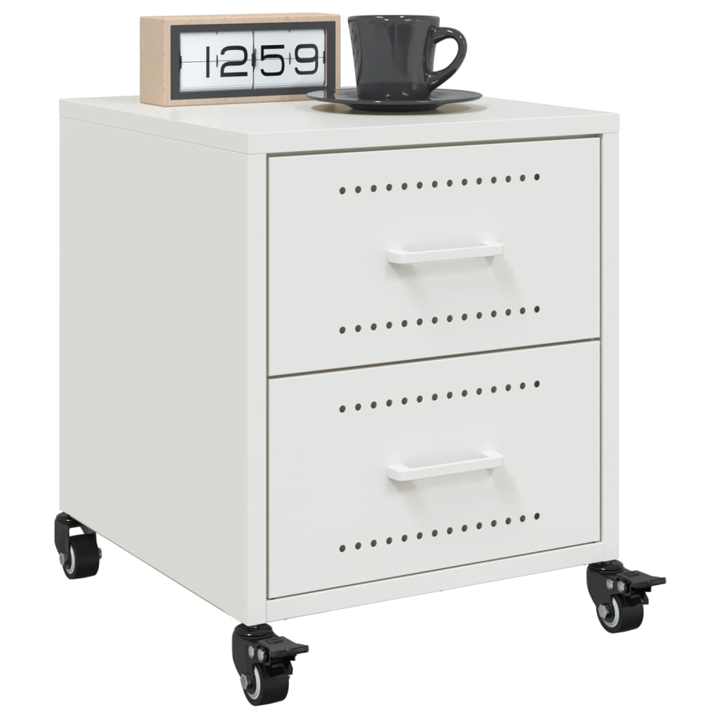 Bedside Cabinets 2 pcs White 36x39x43.5 cm Steel