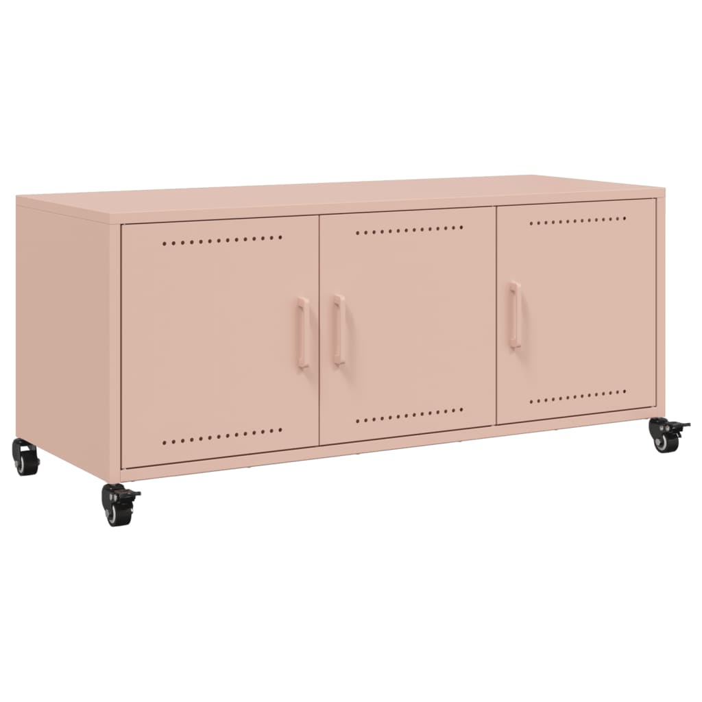 TV Cabinet Pink 100.5x39x43.5 cm Steel