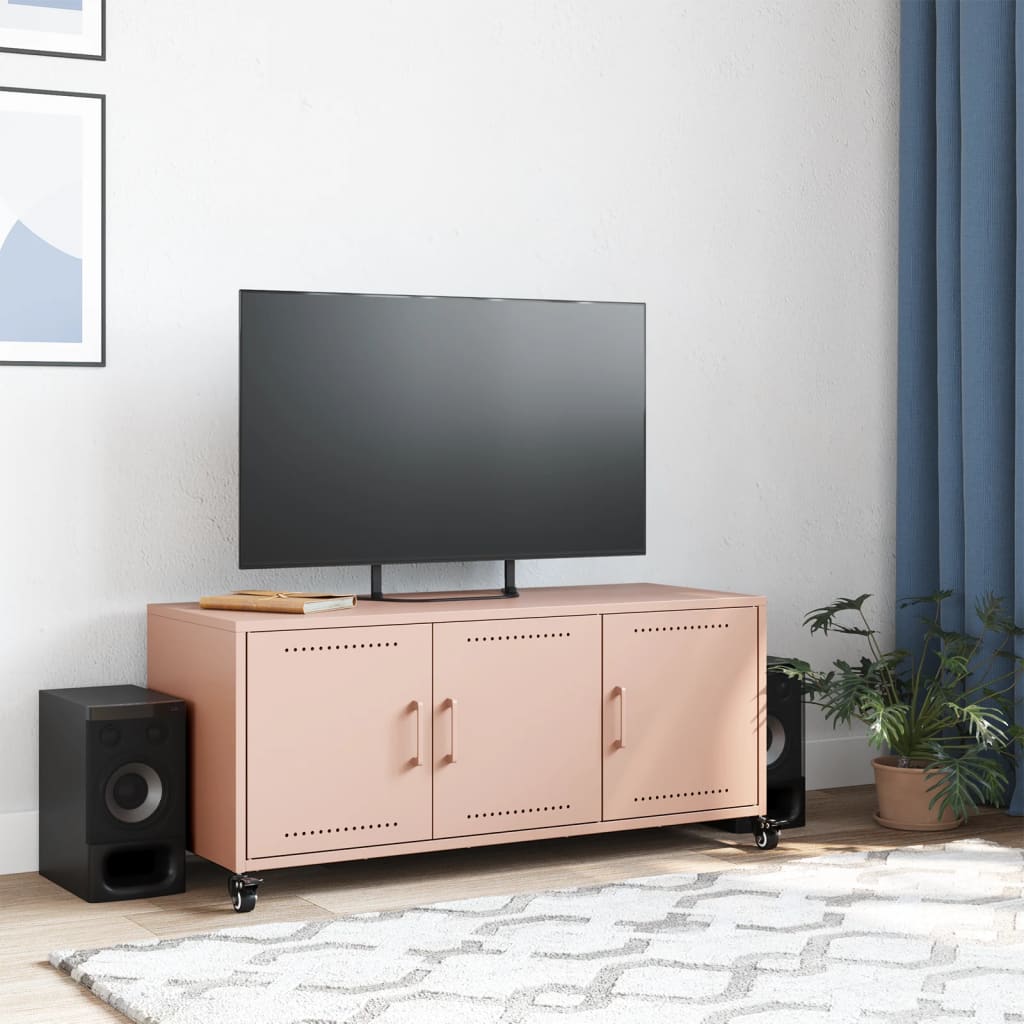 TV Cabinet Pink 100.5x39x43.5 cm Steel