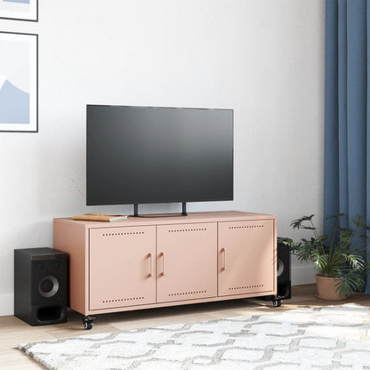 TV Cabinet Pink 100.5x39x43.5 cm Steel