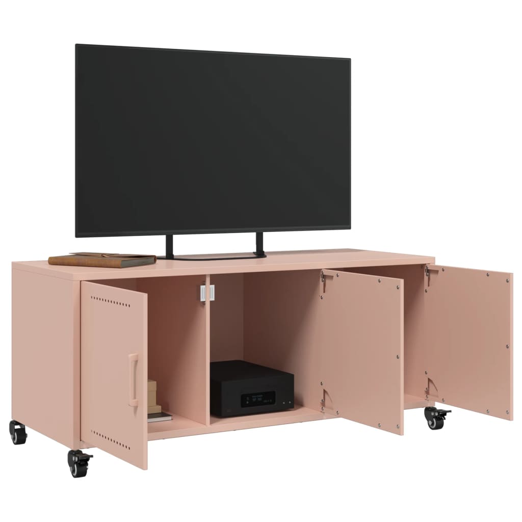 TV Cabinet Pink 100.5x39x43.5 cm Steel