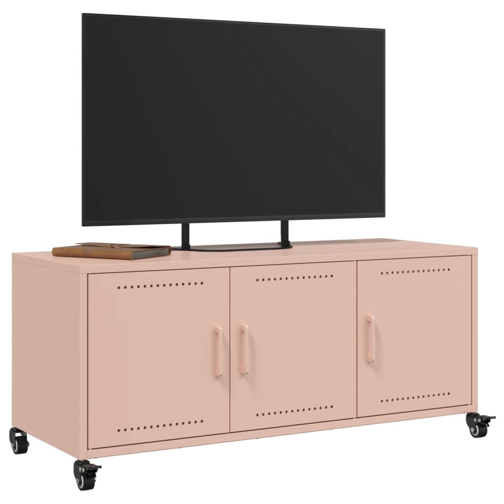 TV Cabinet Pink 100.5x39x43.5 cm Steel