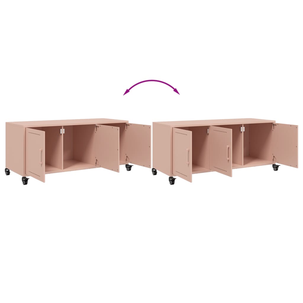 TV Cabinet Pink 100.5x39x43.5 cm Steel
