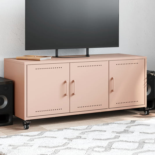 TV Cabinet Pink 100.5x39x43.5 cm Steel