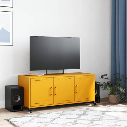 TV Cabinet Mustard Yellow 100.5x39x43.5 cm Steel