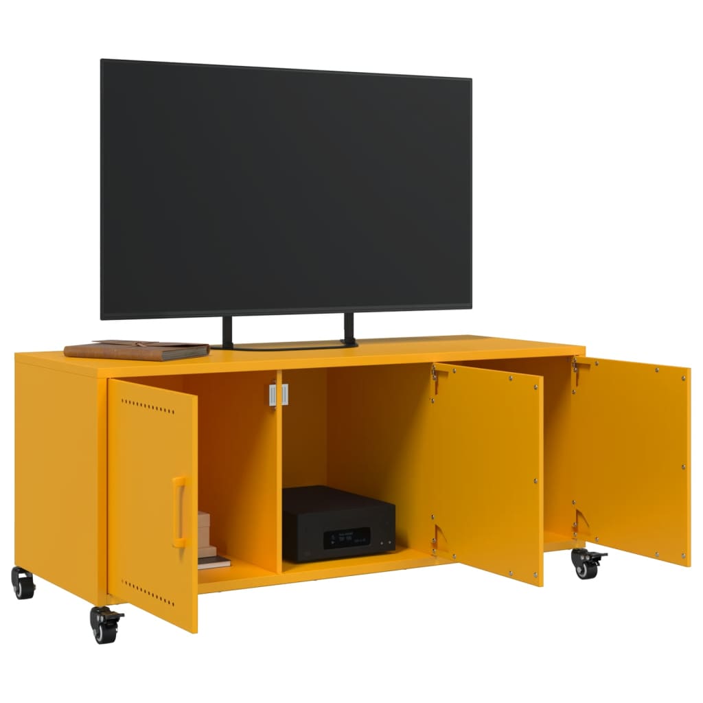 TV Cabinet Mustard Yellow 100.5x39x43.5 cm Steel