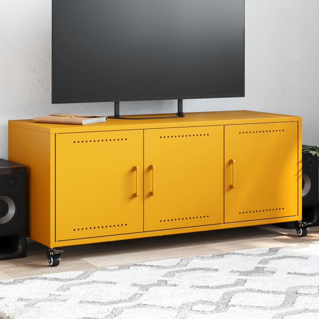 TV Cabinet Mustard Yellow 100.5x39x43.5 cm Steel