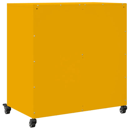 Sideboard Mustard Yellow 68x39x72 cm Steel