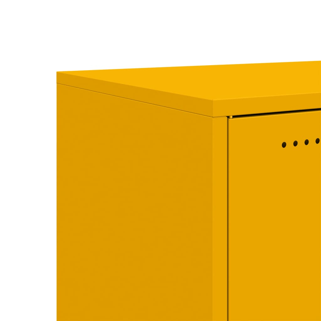 Sideboard Mustard Yellow 68x39x72 cm Steel