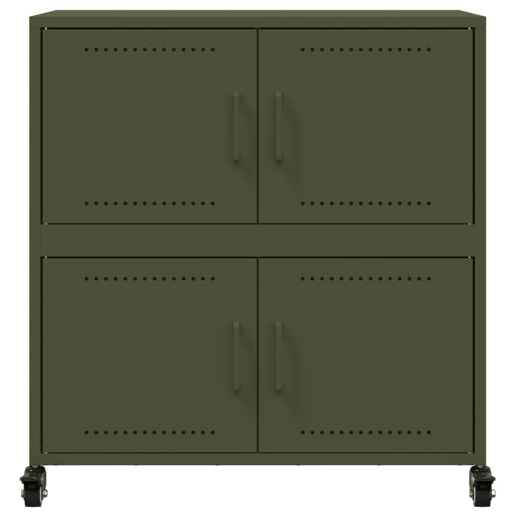 Sideboard Olive Green 68x39x72 cm Steel