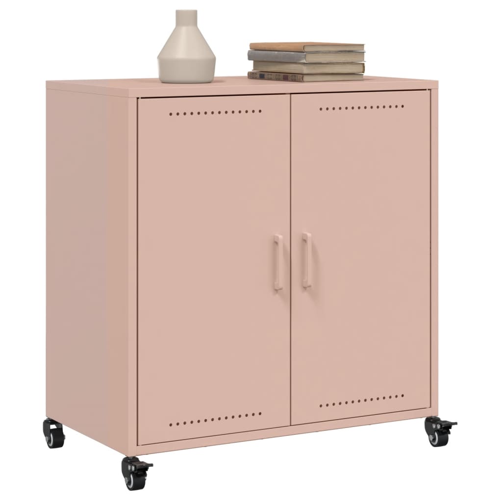 Sideboard Pink 68.5x39x72 cm Steel