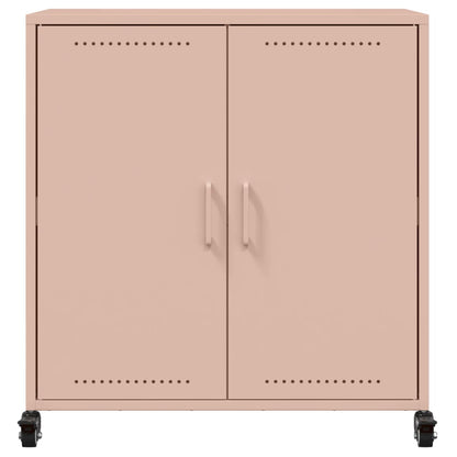 Sideboard Pink 68.5x39x72 cm Steel