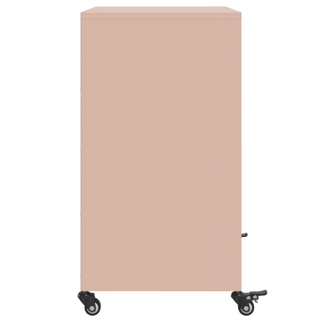 Sideboard Pink 68.5x39x72 cm Steel