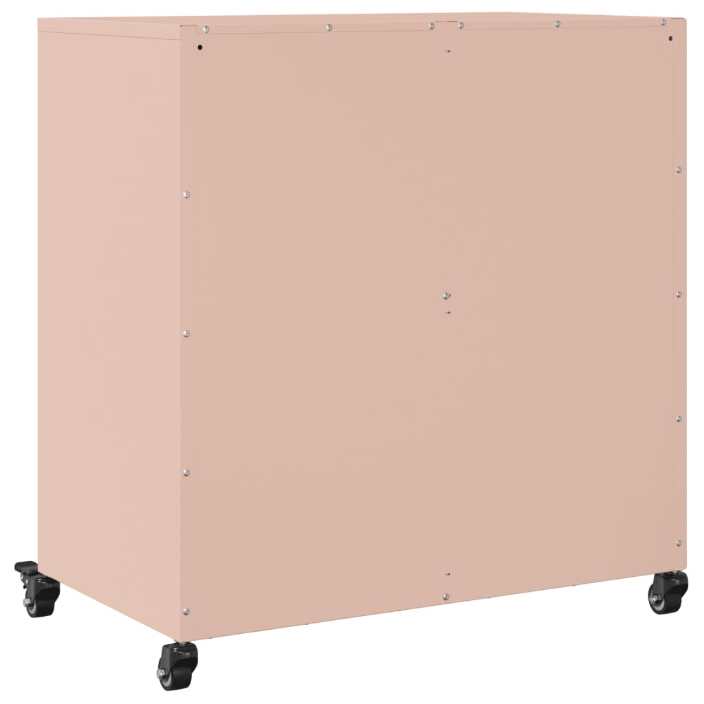 Sideboard Pink 68.5x39x72 cm Steel