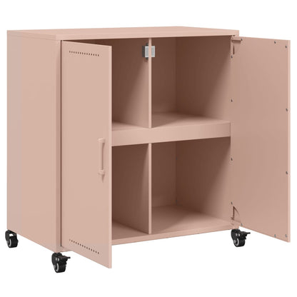 Sideboard Pink 68.5x39x72 cm Steel