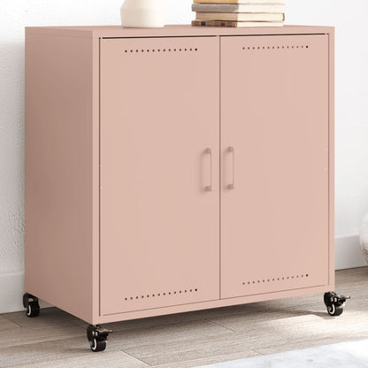 Sideboard Pink 68.5x39x72 cm Steel