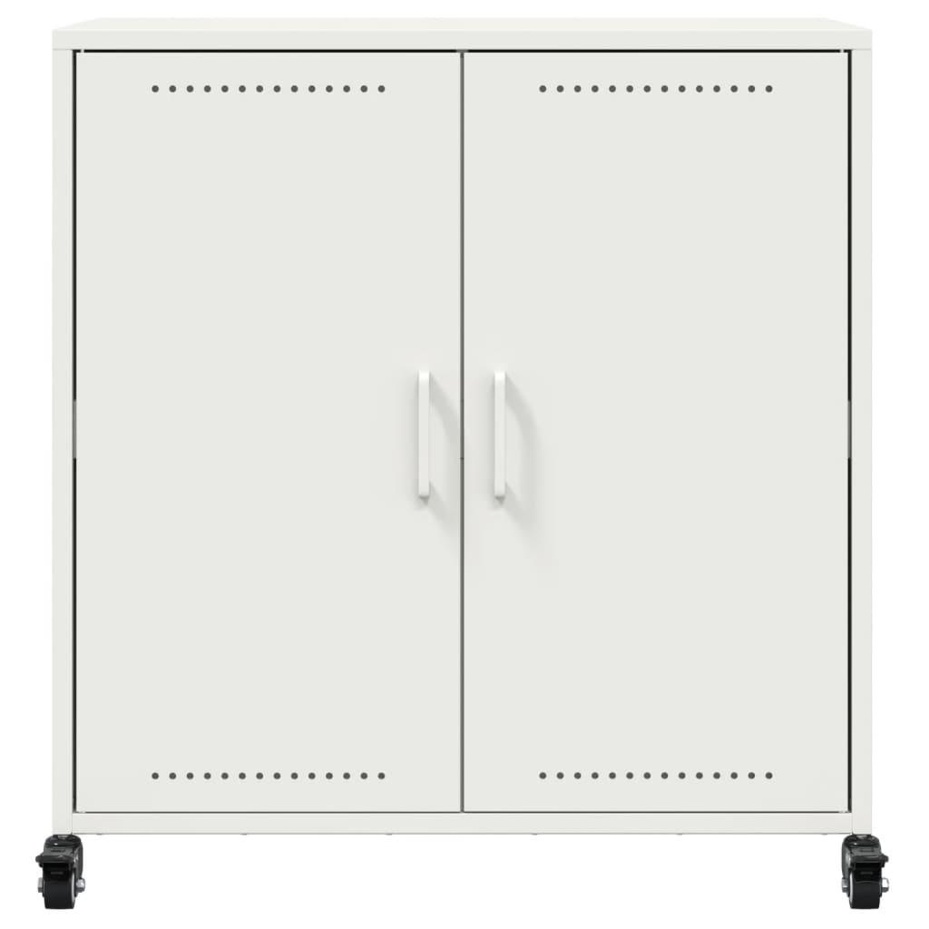 Sideboard White 68.5x39x72 cm Steel