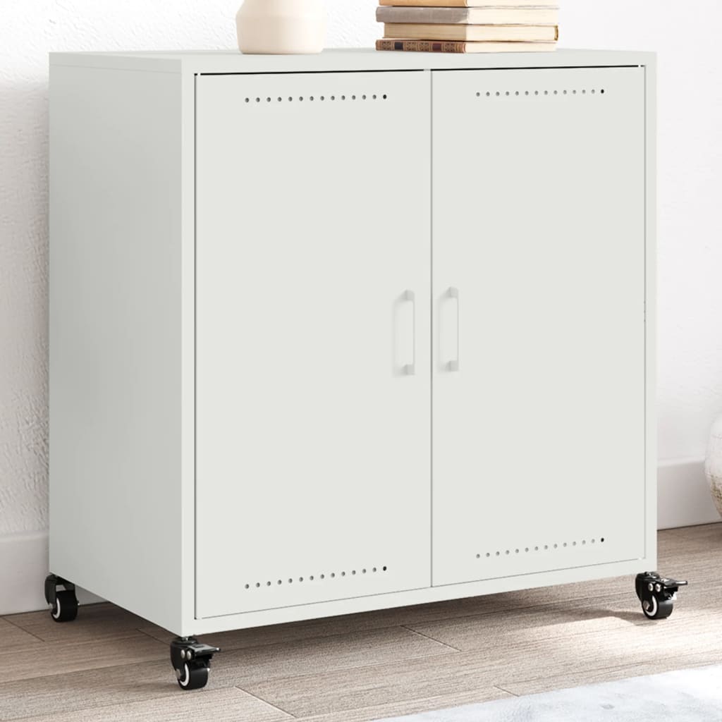 Sideboard White 68.5x39x72 cm Steel