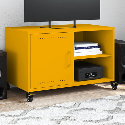TV Cabinet Mustard Yellow 68x39x43.5 cm Steel