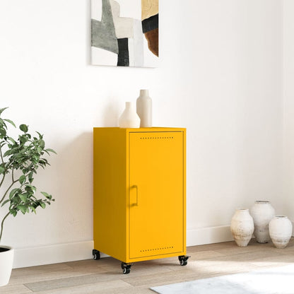 Sideboard Mustard Yellow 36x39x72 cm Steel