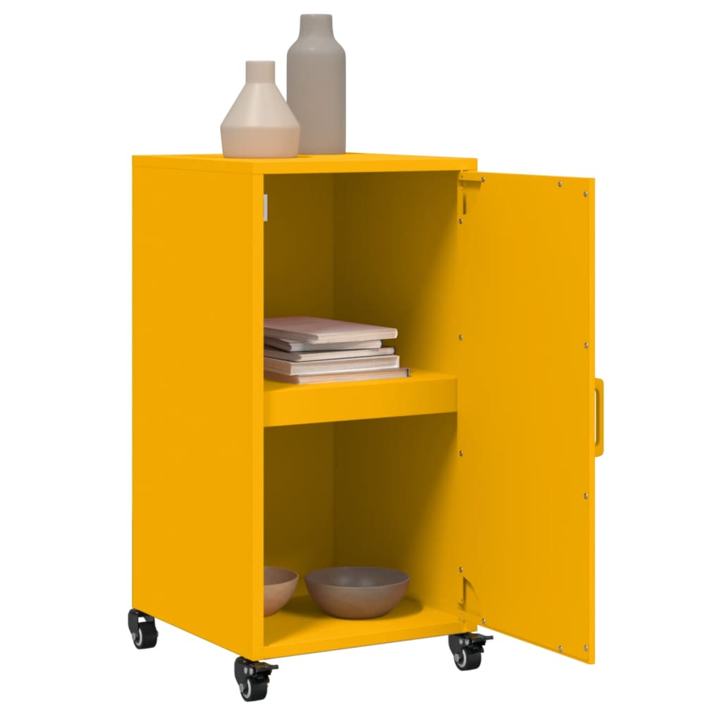 Sideboard Mustard Yellow 36x39x72 cm Steel